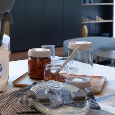 Zdjęcie produktu dla Zestaw 3 pojemników próżniowych LIVOO, 400 ml, 800 ml, 1,2 L, szkło borokrzemowe, do zamrażarki, MEN401