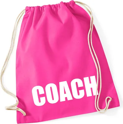 Produktbild von Huuraa Turnbeutel Coach Training 12 Liter Fuchsia Baumwolle Rucksack Geschenkidee