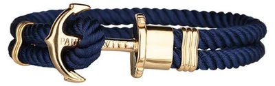 Produktbild von Paul Hewitt Nylon Armband blau gold PH-PH-N-G-N (Länge: 17cm)