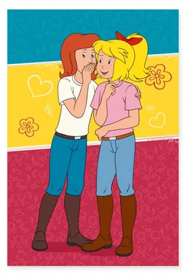 Produktbild von Spreadshirt Bibi und Tina Geheimnisse unter Freundinnen Poster 60x90 cm, One size, Weiß
