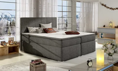 Produktbild von Boxspringbett Bali 140x200cm Polsterbett Bett Gewebe Künstleder Polsterbett Möbel 23 (Sawana05)