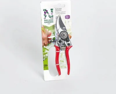 Productafbeelding van Kleine tuinschaar met veer en veiligheidssluiting, 17 cm, roze