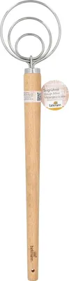 Produktbild von Teigrührer - L 34 cm - Holzgriff - Edelstahlspulen - mit Spirale
