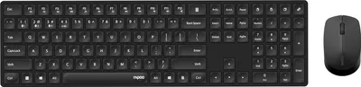 Produktbild von Maus + Tastatur (Computermaus, Mouse, Keyboard, Wireless, Bluetooth, 1300 DPI, USB-Empfänger) schwarz