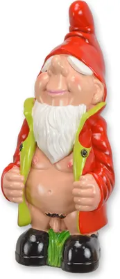 Produktbild von Erotischer männlicher Gartenzwerg aus Kunstharz Replikat Retro Design Dekoration