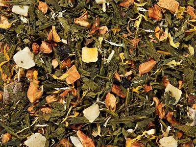 Produktbild von Grünteemischung Pfirsich Holunder aromatisiert