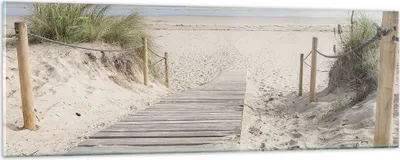 Produktbild von Bilder auf glas - Einteilig - Strand Düne Eintritt - 90x30cm - Glasbilder - Wandbilder - Bilder - zum Aufhängen bereit - Wanddekoration aus Glas - Glas Bilder - Wandbild auf Glas - GAB90x30-4188