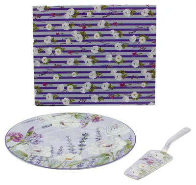 Productafbeelding van Home Elements: Taartbord met lepel, Lavendel