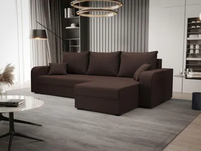 Produktbild von BEDANTE ECKSOFA HEWLET L BIS Cosmic 800 Rechts Braun mit Schlaffunktion L-Form Sofa mit Stauraum Bettkasten Wohnzimmersofa Couch Sofa Bettsofa Bettkasten Bettcouch