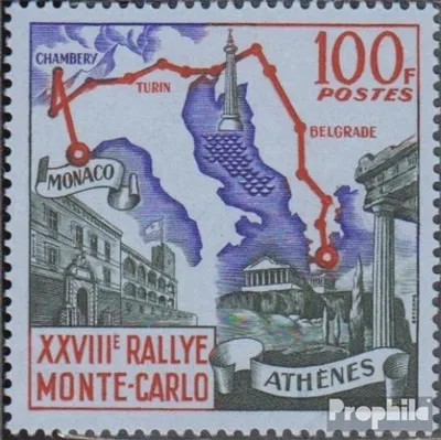 Produktbild von Briefmarken Monaco 1959 Mi 608 (kompl.Ausg.) postfrisch Rallye Monte Carlo