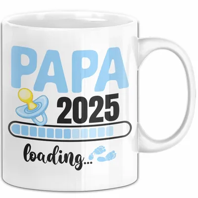 Produktbild von Trendation - Papa 2022 Loading Tasse Schwanger Schwangerschaftsverkündung Überraschung Du Wirst Vater (Weiß)