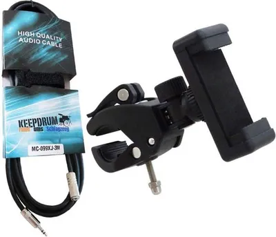 Produktbild von keepdrum Smartphone-Halter mit 3m Miniklinke