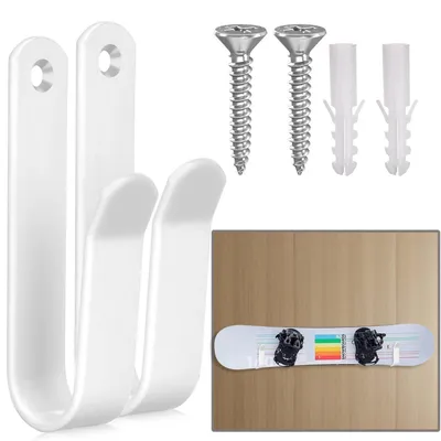 Obrázek produktu pro Držák na snowboard, horizontální, držák na skateboard, černá/bílá barva, 2 kusy
