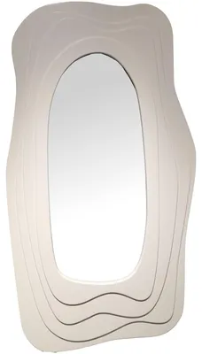 Wandspiegel, rechteckig, Holzform, weiß, 90 x 4 x 165 cm