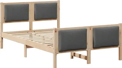 Immagine prodotto di vidaXL Struttura letto con testiera grigio scuro 120 x 200 cm in tessuto