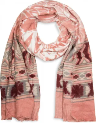 Produktbild von styleBREAKER Uni Schal Azteken Boho 195x70cm, Altrose-Grau-Bordeaux-Rot