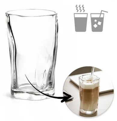 Produktbild von 275 ml Wellglas, 1 Stück, für Kaffee, Latte Macchiato und Longdrinks SZK199