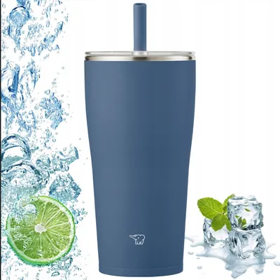 Obrázek produktu pro Termohrnek s brčkem do kanceláře ZOJIRUSHI SX-HA72H-AM 720 ml tmavě modrý