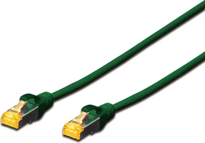 Produktbild von DIGITUS CAT 6A S/FTP Patchkabel, 0,5m, grün