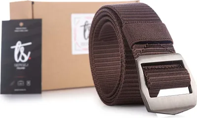 Produktbild von Herrengürtel Braun militärischer Stark Nylon wasserabweisender mit Metallschnalle für Arbeitshosen