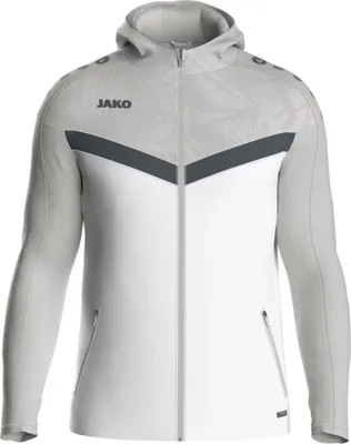 Produktbild von JAKO Uni Kapuzenjacke Iconic, Farbe:weiß/soft grey/anthra light, Größe:XXL