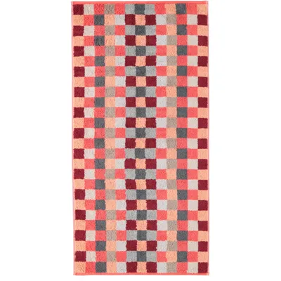 Produktbild von Cawö Handtuch Unique Karo 942 Farbe koralle Größe 50x100 cm