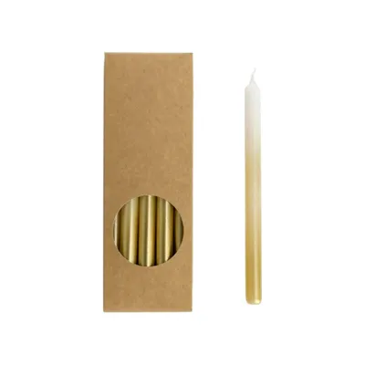 Produktbild von Rustik Lys Bleistiftkerzen Gold - 1,2 x 17,5 cm - 20 Stück