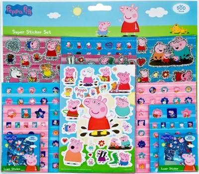 Produktbild von Peppa Pig Sticker-Set 500 Aufkleber für kreative Bastelideen