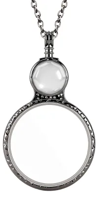 Imagen del producto de Collar con lupa de 10 aumentos – Colgante de monóculo vintage para mujeres