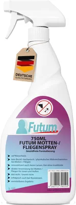 Produktbild von FUTUM 750ml Mottenspray / Fliegenspray | Biozidfrei gegen Motten & Fliegen | Wasserbasis | schnell & Direktwirkung | fleckenfrei