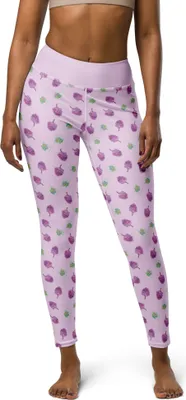 Produktbild von Mr. & Mrs. Panda Leggings Wein Trauben Größe S - Violett - Geschenk, Weintrauben, Stretchhose, Damen Sporthose, Yogahose, Sport-Hose, Weinreben, Muster, Trainingshose