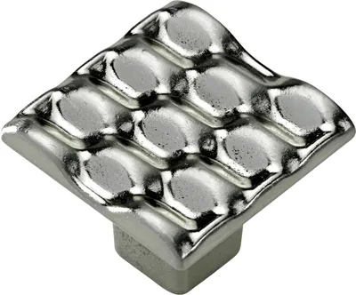 Produktbild von Hettich Möbelknopf Zinkdruckguss Edelstahl-Optik 25,0 x 25,0 mm - 1 Stück
