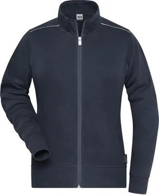 Produktbild von Sweat-Jacke mit Stehkragen und Kontrastpaspel navy, Gr. 4XL