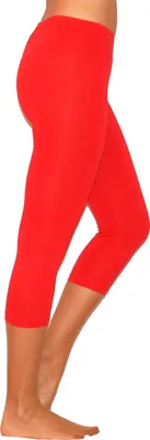 Obrázok produktu pre Dámske 3/4 capri legíny bavlna RED S