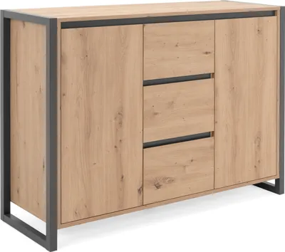 Obrázok produktu pre Kommode >Arvada< in Artisan Eiche aus MDF - 120x88x40cm (BxHxT)