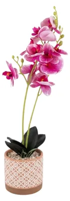 Produktbild von G.blümt Künstliche Orchidee groß, Phalaenopsis im Topf, Kunstpflanze Schmetterlingsorchidee wie echt Rosa