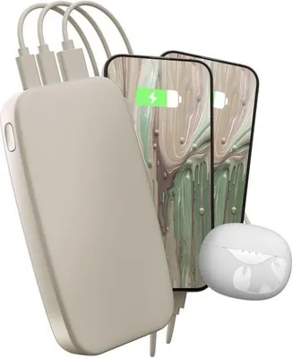Immagine prodotto di FRESH 'N REBEL Powerbank 24000mAh USB-C, ricarica ultra rapida, 20W PD, Silky Sand (00231831)