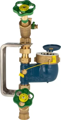Produktbild von Steigrohr Hauswasserzähler Kombi-Set, Baulänge 105 mm, inkl. Einbaugarnitur 3/4 Zoll, starre Ausführung, Edelstahl