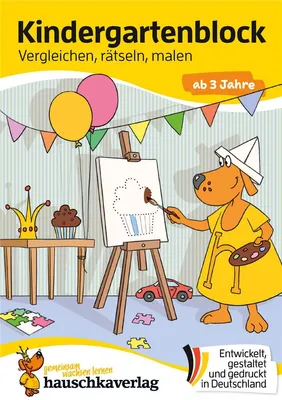 Zdjęcie produktu dla Kindergartenblock ab 3 Jahre - Vergleichen, rätseln und malen