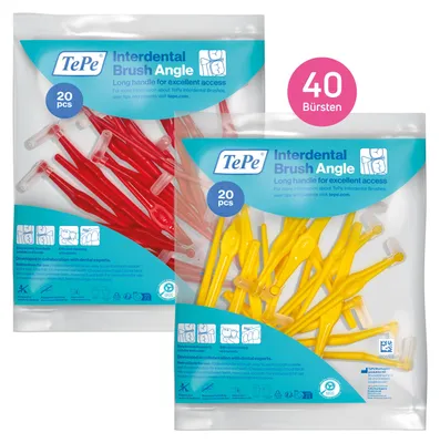 Produktbild von 40 Stück TePe Interdentalbürsten Original, Rot/Gelb