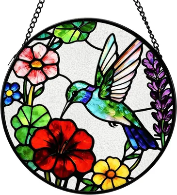 Produktbild von Sonnenfänger 16 cm, Glas, Blumenmotiv, für Balkon
