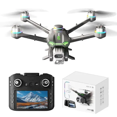 Image de AIORBER RC drone, drone avec moteur brushless, transmission 5G, positionnement GPS, évitement intelligent des obstacles et caméra 4K, 24 x 23 x 8,5 cm