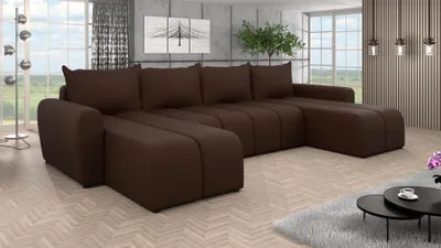 Produktbild von Couchgarnitur Ecksofa Sofa Sofagarnitur Paula U mit Schlaffunktion Wohnlandschaft