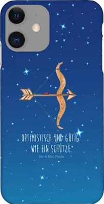 Produktbild von Mr. & Mrs. Panda Iphone 11 Handyhülle Sternzeichen Schütze - Sternenhimmel Blau - Geschenk, Smartphone Hülle, Aszendent, Geburtstag November, Dezember, Cover, Handycover