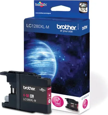 Produktbild von Brother LC1280XLM, Hohe (XL-) Ausbeute, Magenta, Tinte auf Pigmentbasis, 1 Stück(e), 1200 Seiten, Einzelpackung
