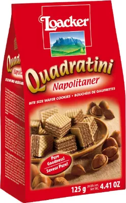 Produktbild von Loacker Quadratini Napolitaner Waffelschnitten in Würfelform 125g