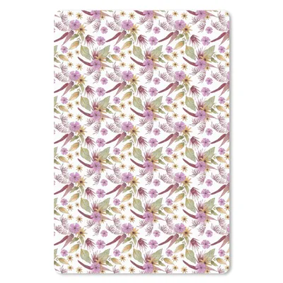 Produktbild von MuchoWow® Mauspad Mousepad Blumen - Blätter - Lila 18x27 cm - Mousepads - Maus Mat - Pad - Mausunterlage