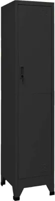 Produktbild von Schließfachschrank Schwarz 38x45x180 cm Stahl