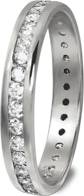Produktbild von GoldDream Ring Zirkonia 333er Weißgold Gr. 54 silber, weiß Damen Schmuck GDR520J54