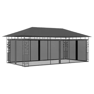 Image de Pavillon avec moustiquaire 6x3x2,73 m Anthracite